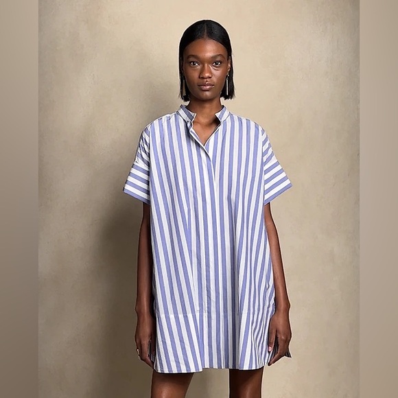 Banana Republic Dresses & Skirts - Banana Republic Blue and White Striped Shirt Dress